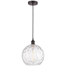Athens 10" Oil Rubbed Bronze Mini Pendant w/ Clear Water Glass Shade Athens 10" Oil Rubbed Bronze Mini Pendant w/ Clear Water Glass Shade