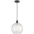 Athens 10" Oil Rubbed Bronze Mini Pendant w/ Clear Water Glass Shade