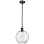 Athens 10" Oil Rubbed Bronze Stem Hung Mini Pendant w/ Clear Shade