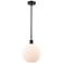 Athens 10" Oil Rubbed Bronze Stem Hung Mini Pendant w/ Matte White Sha