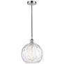 Athens 10" Polished Chrome Mini Pendant w/ Clear Water Glass Shade