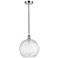 Athens 10" Polished Chrome Mini Pendant w/ Clear Water Glass Shade