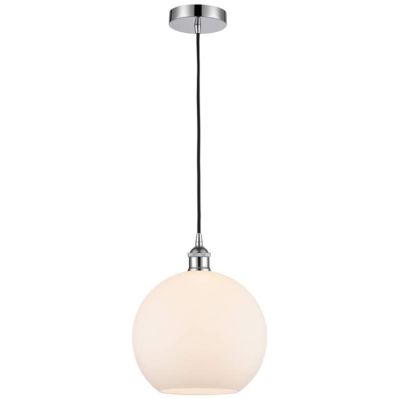 Image 1 Athens 10" Polished Chrome Mini Pendant w/ Matte White Shade