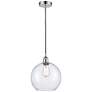 Athens 10" Polished Chrome Mini Pendant w/ Seedy Shade