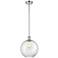Athens 10" Polished Chrome Stem Hung Mini Pendant w/ Clear Shade
