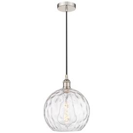 Athens 10" Polished Nickel Mini Pendant w/ Clear Water Glass Shade Athens 10" Polished Nickel Mini Pendant w/ Clear Water Glass Shade