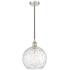 Athens 10" Polished Nickel Mini Pendant w/ Clear Water Glass Shade