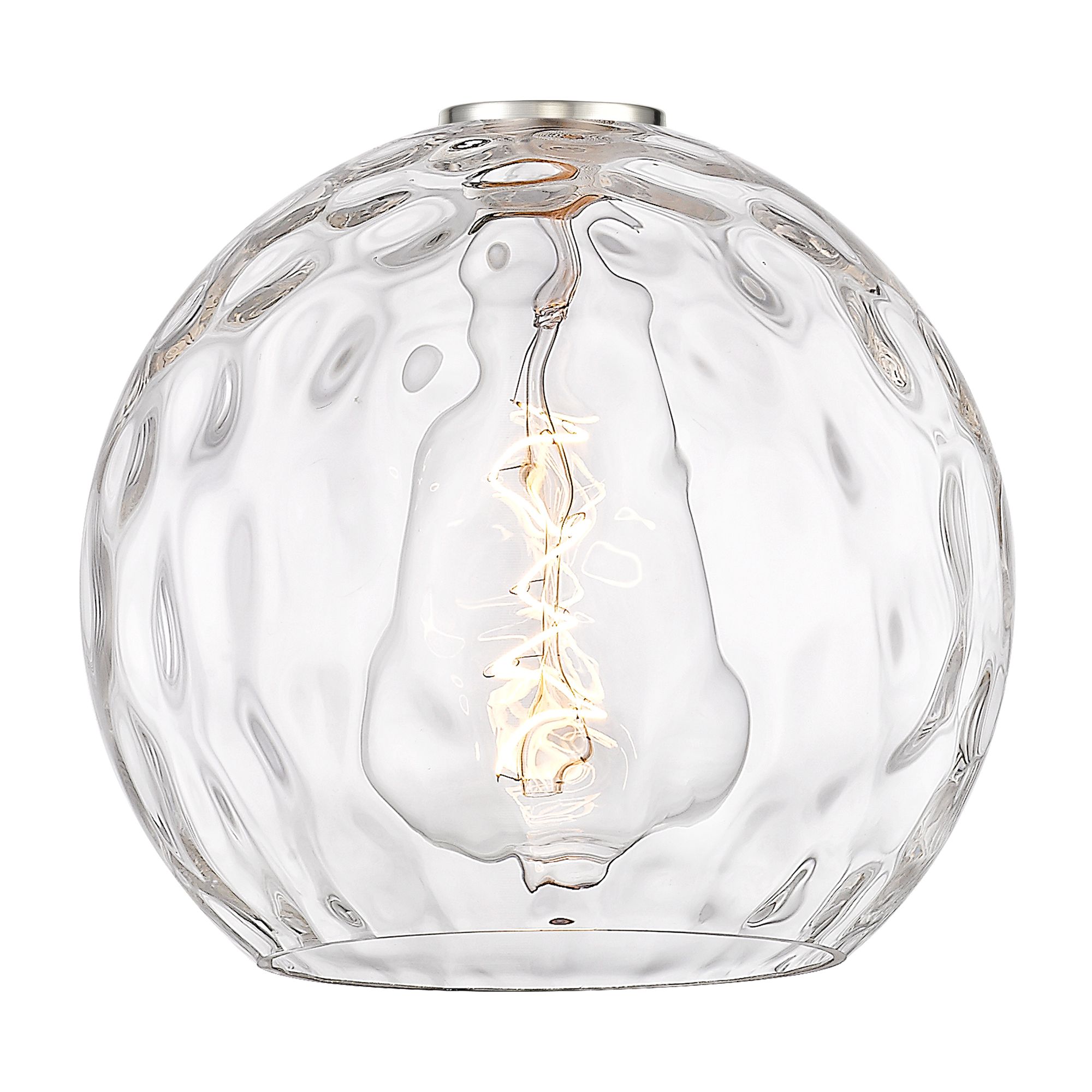 Image 3 Athens 10" Polished Nickel Mini Pendant w/ Clear Water Glass Shade more views