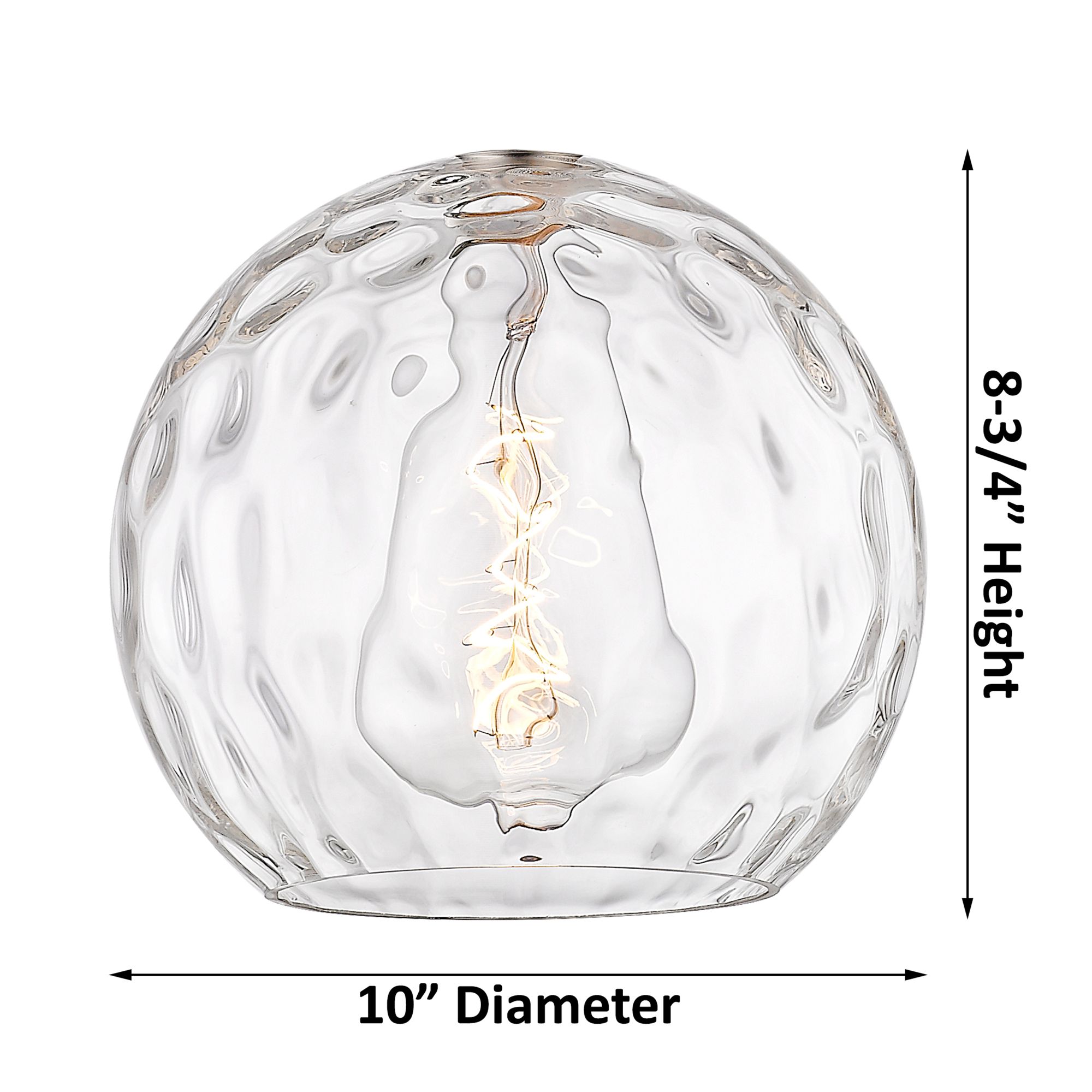 Image 5 Athens 10" Polished Nickel Mini Pendant w/ Clear Water Glass Shade more views