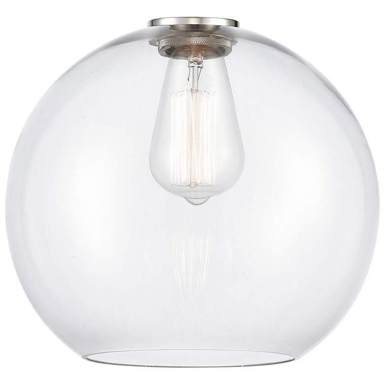 Image 3 Athens 10" Polished Nickel Stem Hung Mini Pendant w/ Clear Shade more views
