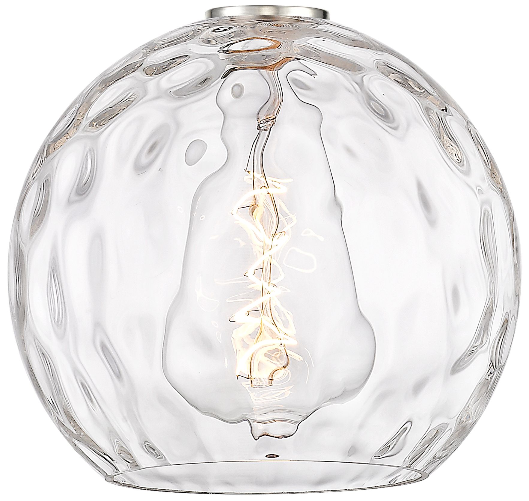 Image 3 Athens 10" Satin Gold Mini Pendant w/ Clear Water Glass Shade more views