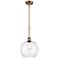 Athens 10" LED Mini Pendant - Brushed Brass - Clear Shade