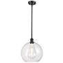 Athens 11.75" Wide Matte Black Stem Hung Mini Pendant w/ Clear Shade