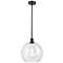 Athens 11.75" Wide Matte Black Stem Hung Mini Pendant w/ Clear Shade