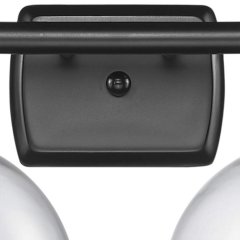 Image 3 Athens 11 1/4" High Matte Black 2-Light Wall Sconce more views