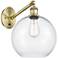Athens 12" High Antique Brass Adjustable Sconce with Clear Shade