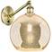 Athens 12" High Antique Brass Adjustable Sconce with Mercury Shade