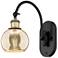 Athens 12" High Black Antique Brass Swiveling Sconce w/ Mercury Shade