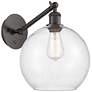 1_Athens 12" High Oil Rubbed Bronze Adjustable Sconce with Seedy Shade
