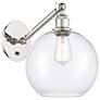 1_Athens 12" High Polished Nickel Adjustable Sconce with Clear Shade