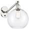 Athens 12" High Polished Nickel Adjustable Sconce with Clear Shade