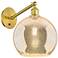 Athens 12" High Satin Gold Adjustable Sconce with Mercury Shade