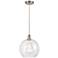 Athens 12" Brushed Satin Nickel Mini Pendant w/ Clear Shade