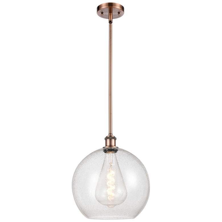 Image 1 Athens 12" LED Mini Pendant - Antique Copper - Seedy Shade
