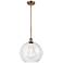 Athens 12" LED Mini Pendant - Brushed Brass - Clear Shade