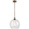 Athens 12" LED Mini Pendant - Brushed Brass - Seedy Shade