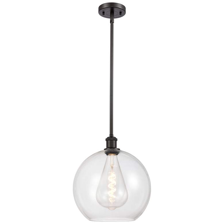Image 1 Athens 12" LED Mini Pendant - Oil Rubbed Bronze - Clear Shade