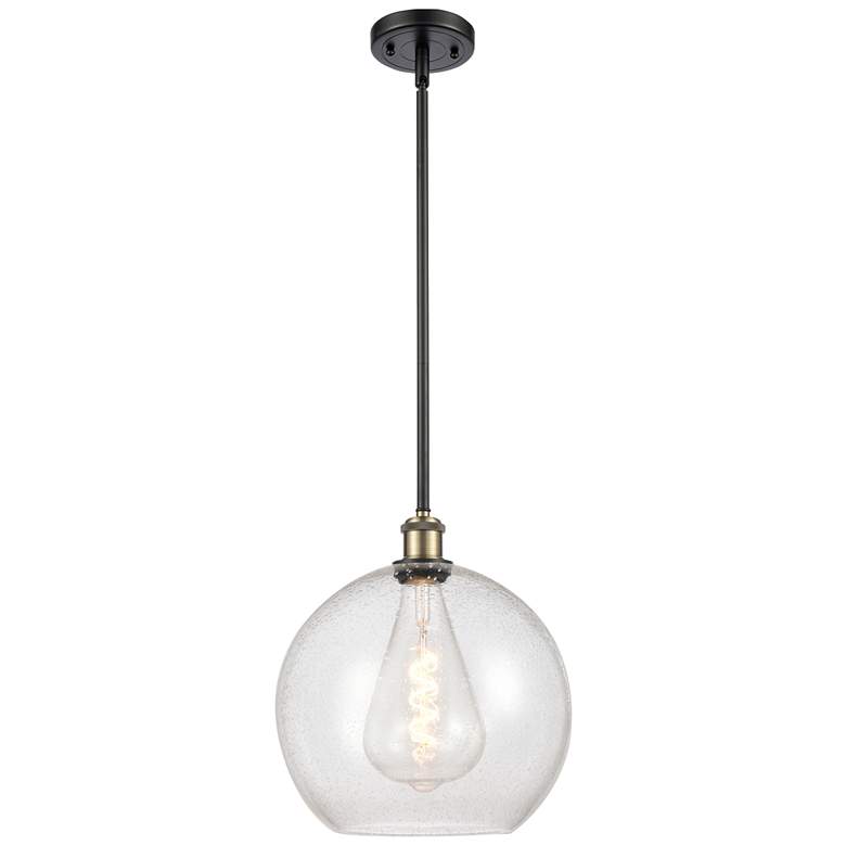 Image 1 Athens 12" Mini Pendant - Black Antique Brass - Seedy Shade
