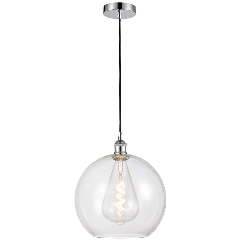Image 1 Athens 12" Polished Chrome Mini Pendant w/ Clear Shade