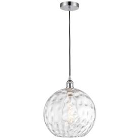 Athens 12" Polished Chrome Mini Pendant w/ Clear Water Glass Shade Athens 12" Polished Chrome Mini Pendant w/ Clear Water Glass Shade