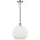Athens 12" Polished Chrome Mini Pendant w/ Matte White Shade