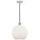 Athens 12" Polished Nickel Mini Pendant w/ Matte White Shade