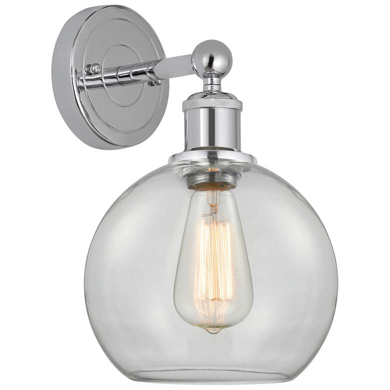 Image 1 Athens 13"High Polished Chrome Sconce With Clear Shade