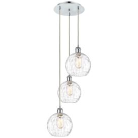 Athens 14.75"W 3 Light Polished Chrome Multi-Pendant w/ Water Glass Sh Athens 14.75"W 3 Light Polished Chrome Multi-Pendant w/ Water Glass Sh