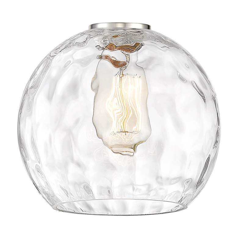 Image 3 Athens 14.75"W 3 Light Satin Gold Multi-Pendant w/ Clear Water Glass S more views