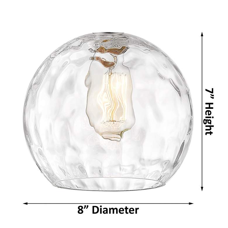 Image 4 Athens 14.75"W 3 Light Satin Gold Multi-Pendant w/ Clear Water Glass S more views
