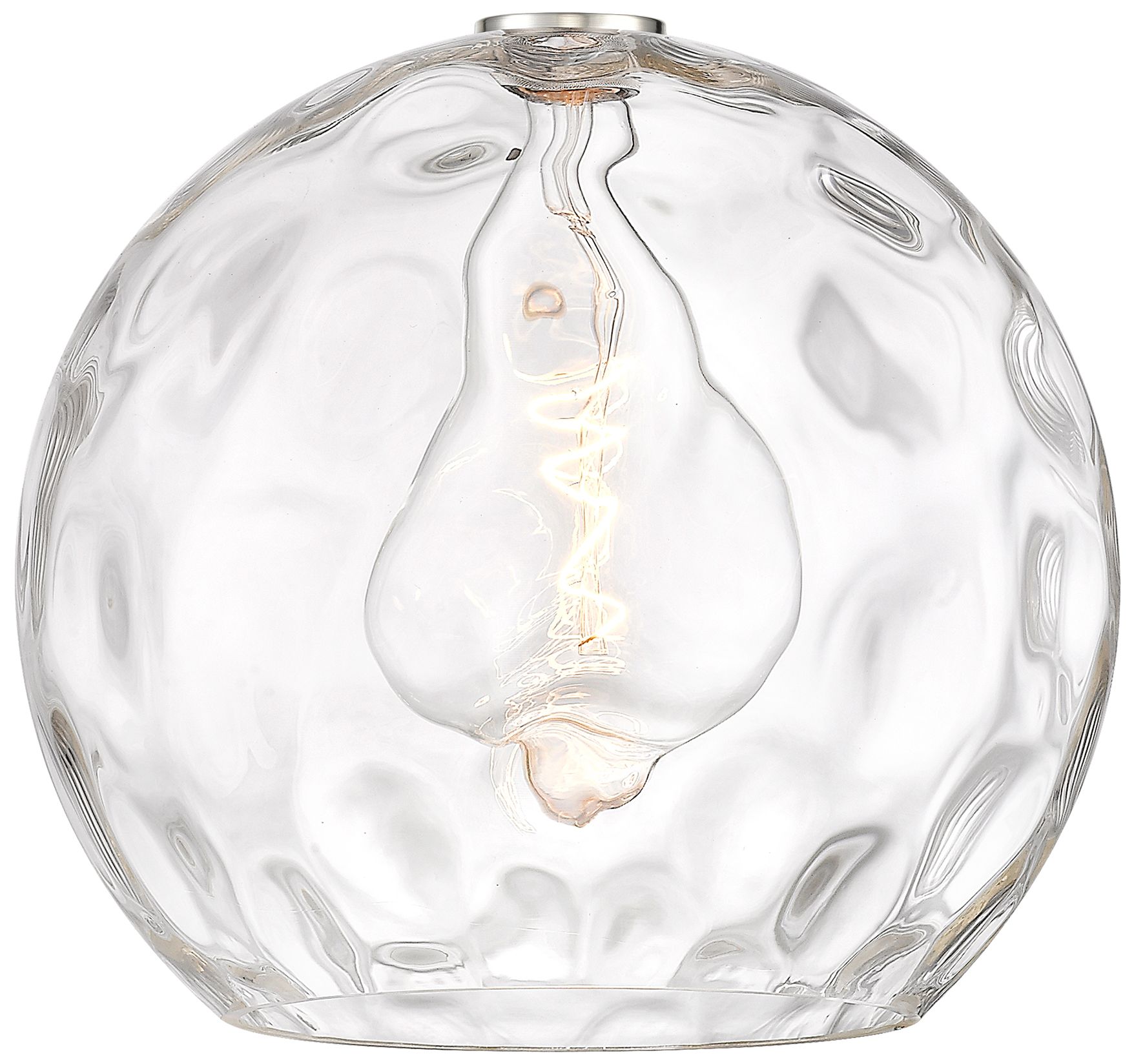 Athens 14" Brushed Brass Pendant w/ Clear Water Glass Shade Image 4
