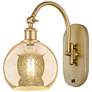 1_Athens 14" High Satin Gold Swiveling Sconce w/ Mercury Shade