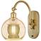 Athens 14" High Satin Gold Swiveling Sconce w/ Mercury Shade