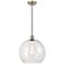 Athens 14" Antique Brass Pendant w/ Clear Shade
