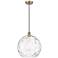 Athens 14" Antique Brass Pendant w/ Clear Water Glass Shade
