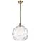 Athens 14" Antique Brass Pendant With Clear Water Glass Shade