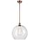 Athens 14" Antique Copper LED Pendant With Clear Shade