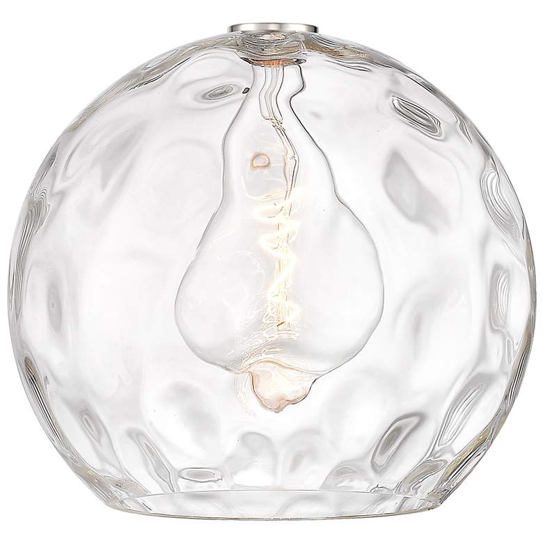 Image 3 Athens 14" Antique Copper Pendant w/ Clear Water Glass Shade more views