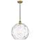 Athens 14" Brushed Brass Pendant w/ Clear Water Glass Shade