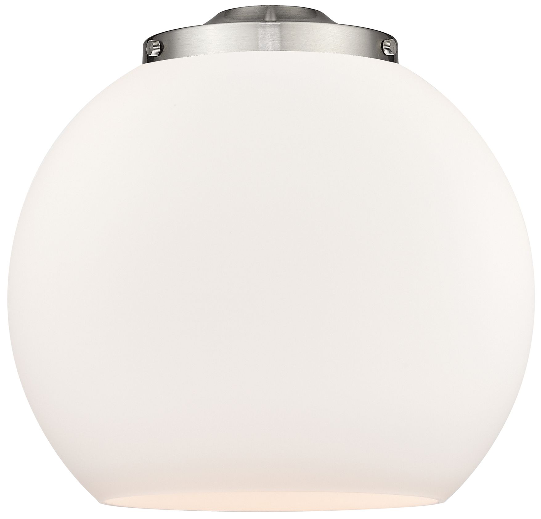 Image 3 Athens 14" Brushed Satin Nickel Pendant w/ Matte White Shade more views